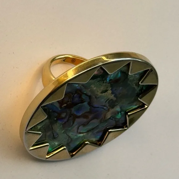 House of Harlow 1960 Boho Starburst Abalone Ring - Picture 6 of 12